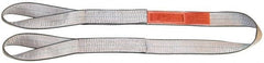 Lift-All - 10' Long x 6" Wide, 9,600 Lb Vertical Capacity, 1 Ply, Polyester Web Sling - 7,700 Lb Choker Capacity, Silver (Color) - Americas Industrial Supply