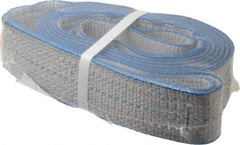 Lift-All - 12' Long x 2" Wide, 3,200 Lb Vertical Capacity, 1 Ply, Polyester Web Sling - 2,500 Lb Choker Capacity, Silver (Color) - Americas Industrial Supply