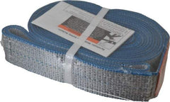 Lift-All - 18' Long x 2" Wide, 3,200 Lb Vertical Capacity, 1 Ply, Polyester Web Sling - 2,500 Lb Choker Capacity, Silver (Color) - Americas Industrial Supply