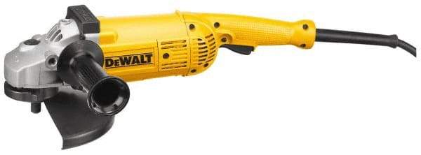 DeWALT - 7 & 9" Wheel Diam, 6,000 RPM, Corded Angle & Disc Grinder - 5/8-11 Spindle, 15 Amps - Americas Industrial Supply