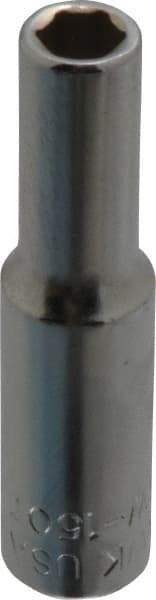 Blackhawk by Proto - 7/32", 1/4" Drive, Deep Hand Socket - 6 Points, 2" OAL, Chrome Finish - Americas Industrial Supply