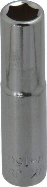 Blackhawk by Proto - 9/32", 1/4" Drive, Deep Hand Socket - 6 Points, 2" OAL, Chrome Finish - Americas Industrial Supply