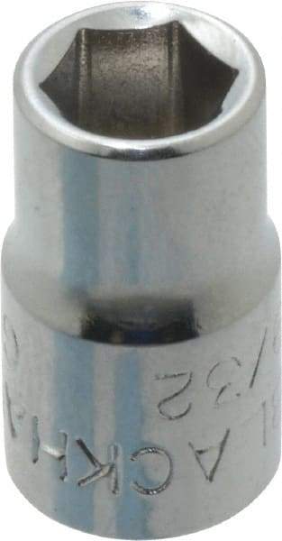 Blackhawk by Proto - 9/32", 1/4" Drive, Standard Hand Socket - 6 Points, 1" OAL, Chrome Finish - Americas Industrial Supply