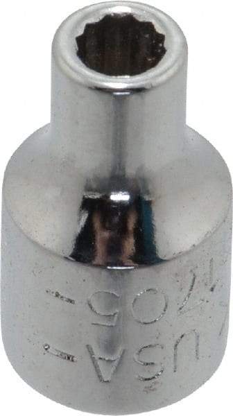 Blackhawk by Proto - 5/32", 1/4" Drive, Standard Hand Socket - 12 Points, 1" OAL, Chrome Finish - Americas Industrial Supply