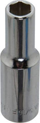 Blackhawk by Proto - 5/16", 3/8" Drive, Deep Hand Socket - 6 Points, 1-13/16" OAL, Chrome Finish - Americas Industrial Supply