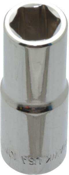 Blackhawk by Proto - 3/8" Drive, Deep Hand Socket - 6 Points, 1-13/16" OAL, Chrome Finish - Americas Industrial Supply