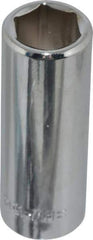 Blackhawk by Proto - 7/16", 3/8" Drive, Deep Hand Socket - 6 Points, 1-13/16" OAL, Chrome Finish - Americas Industrial Supply