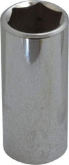 Blackhawk by Proto - 3/8" Drive, Deep Hand Socket - 6 Points, 2-13/64" OAL, Chrome Finish - Americas Industrial Supply