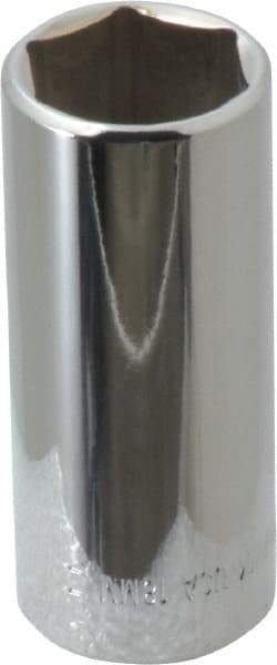 Blackhawk by Proto - 3/8" Drive, Deep Hand Socket - 6 Points, 2-13/64" OAL, Chrome Finish - Americas Industrial Supply