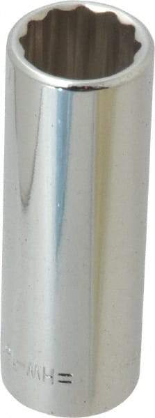 Blackhawk by Proto - 3/8" Drive, Deep Hand Socket - 12 Points, 1-13/16" OAL, Chrome Finish - Americas Industrial Supply