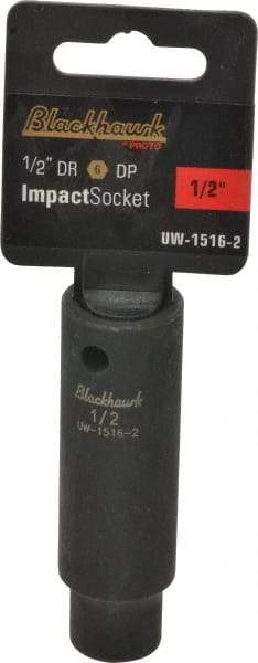 Blackhawk by Proto - 1/2" Drive 1/2" Deep Impact Socket - 6 Points, 3-5/16" OAL - Americas Industrial Supply