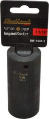 Blackhawk by Proto - 1/2" Drive 1-1/16" Deep Impact Socket - 6 Points, 3-1/2" OAL - Americas Industrial Supply