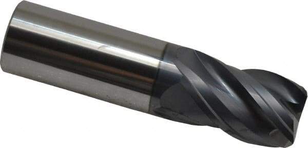 SGS - 1", 1-1/2" LOC, 1" Shank Diam, 4" OAL, 4 Flute, Solid Carbide Square End Mill - Single End, AlTiN Finish, Spiral Flute, Variable° Helix, Right Hand Cut, Right Hand Flute, Series Z1 - Americas Industrial Supply