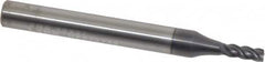 SGS - 3mm, 8mm LOC, 6mm Shank Diam, 57mm OAL, 4 Flute, Solid Carbide Square End Mill - Single End, AlTiN Finish, Spiral Flute, Variable° Helix, Right Hand Cut, Right Hand Flute, Series Z1M - Americas Industrial Supply