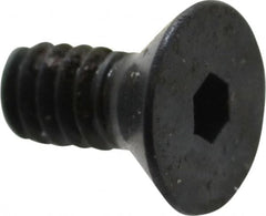 Camcar - #2-56 UNC Hex Socket Drive, 82° Flat Screw - Alloy Steel, Black Oxide Finish, Fully Threaded, 3/16" OAL - Americas Industrial Supply