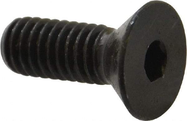 Made in USA - 5/16-18 UNC Hex Socket Drive, 82° Flat Screw - Alloy Steel, Black Oxide Finish, Fully Threaded, 7/8" OAL - Americas Industrial Supply