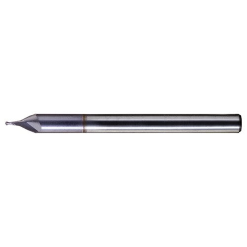 ‎0.03″ Dia. × 1/8″ Shank × 0.04″ DOC × 1-1/2″ OAL, Carbide TiCN, Spiral , 2 Flute, CW Helix, Ballnose End Mill - Exact Industrial Supply