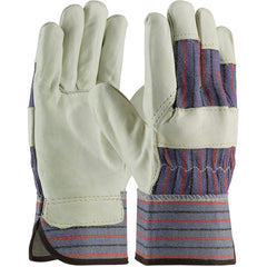 ‎87-1563/XXL Grain Leather Palm Gloves - Top Grain Cowhide - Gunn Cut - Reg. Grade - Rubberized SC - Exact Industrial Supply