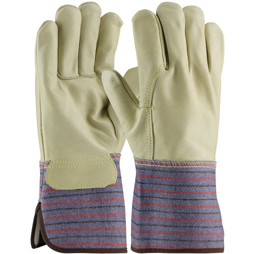 ‎87-2066/M Grain Leather Palm Gloves - Top Grain Cowhide - Premium - Full Leather Back - Sewn w/Kevlar - GT - Exact Industrial Supply