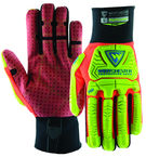 Synthetic Red Reinforced Dotted Double Palm Gloves 2XL - Americas Industrial Supply