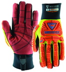 Synthetic Leather Double Palm Reinforced Red PVC PalmGloves 2XL - Americas Industrial Supply