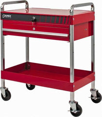 Sunex Tools - 350 Lb Capacity, 16" Wide x 30" Long x 35-1/4" High Service Cart - 1 Drawer, 2 Shelf, Steel - Americas Industrial Supply