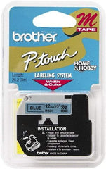 Brother - 1/2" Wide, Blue Tape Cassette - For Label Maker - Americas Industrial Supply