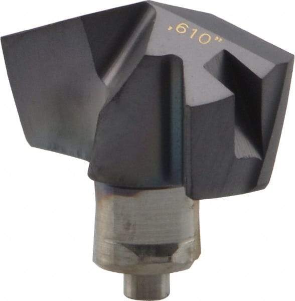 Iscar - Series ICM, 15.49mm Diam Grade IC908 140° Replaceable Drill Tip - Carbide, TiAlN Finish, 15 Seat Size - Americas Industrial Supply