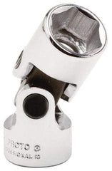 Proto - 1/2" Drive, Standard Hand Socket - 6 Points, 2-9/16" OAL, Chrome Vanadium, Chrome Finish - Americas Industrial Supply