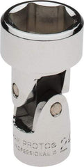 Proto - 1/2" Drive, Standard Hand Socket - 6 Points, 2-9/16" OAL, Chrome Vanadium, Chrome Finish - Americas Industrial Supply