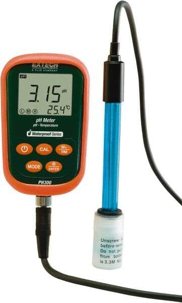 Extech - -2 to 19.99 pH, pH/mV/Temp Meter - 212°F - Americas Industrial Supply