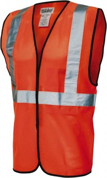 OccuNomix - Size 2X/3XL High Visibility Orange Mesh General Purpose Vest - Hook & Loop Closure, 1 Pocket, Polyester - Americas Industrial Supply