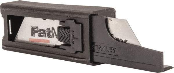 Stanley - 10 Piece High Carbon Steel Utility Knife Blade - 2-7/16" OAL, 0.024" Blade Thickness - Americas Industrial Supply