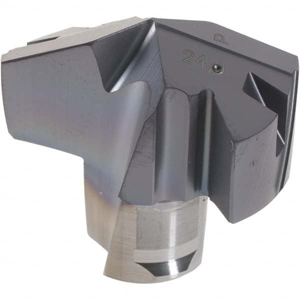 Iscar - Series ICM, 0.98" Diam Grade IC908 140° Replaceable Drill Tip - Carbide, TiAlN Finish, 24 Seat Size, Through Coolant - Americas Industrial Supply