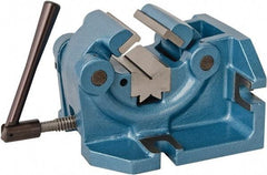 Bison - 4" Jaw Width, 2" Throat Depth, Manual Self Centering Vise - Steel - Americas Industrial Supply