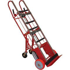 Wesco Industrial Products - 1,800 Lb Capacity 72" OAH Appliance Hand Truck - 5 x 24" Base Plate, Dual Loop Handle, Steel, Polyurethane Wheels - Americas Industrial Supply