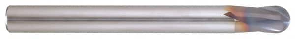 Niagara Cutter - 12mm Diam, 12mm LOC, 2 Flute Solid Carbide Ball End Mill - AlTiN Finish, Single End, 100mm OAL, 12mm Shank Diam, Spiral Flute - Americas Industrial Supply
