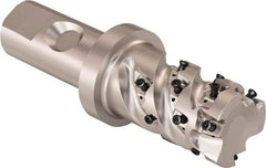 Seco - 32mm Cutting Diam, 25mm Shank Diam, 8mm Max Depth of Cut, Straight Shank Indexable Copy End Mill - 3 Inserts, LOEX Insert, R217.94 Toolholder - Americas Industrial Supply