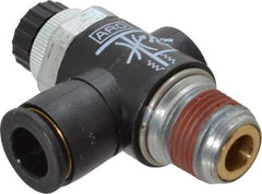 ARO/Ingersoll-Rand - 3/8" Male NPT x 3/8" Female NPT Right Angle Flow Control Valve - 0 to 150 psi & Brass Material - Americas Industrial Supply