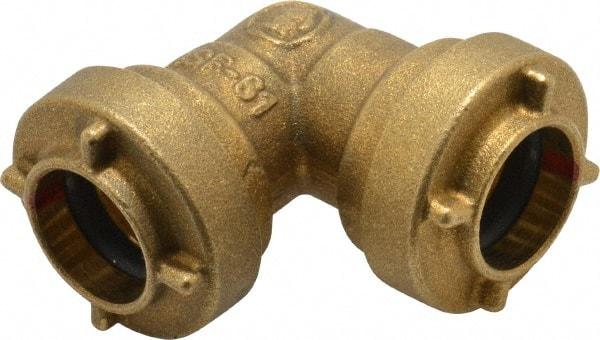 Legend Valve - 1/2" Tube OD, Brass Push-to-Connect Tube Union Elbow - Tube to Tube Connection, EPDM O-Ring - Americas Industrial Supply