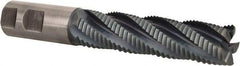 Hertel - 1" Diam, Coarse Pitch, 4" LOC, 5 Flute Cobalt Roughing Square End Mill - TiCN Finish, 6-1/2" OAL, 1" Shank Diam, Single End, Centercutting, 30° Helix - Americas Industrial Supply