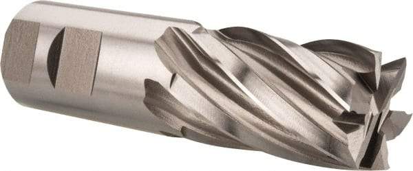 Hertel - 1-1/4", 2" LOC, 1-1/4" Shank Diam, 4-1/2" OAL, 6 Flute, Cobalt Square End Mill - Single End, Uncoated, Spiral Flute, 30° Helix, Centercutting, Right Hand Cut, Right Hand Flute - Americas Industrial Supply