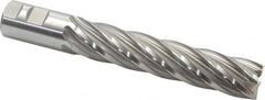 Hertel - 1-1/4", 6" LOC, 1-1/4" Shank Diam, 8-1/2" OAL, 6 Flute, Cobalt Square End Mill - Single End, Uncoated, Spiral Flute, 30° Helix, Centercutting, Right Hand Cut, Right Hand Flute - Americas Industrial Supply