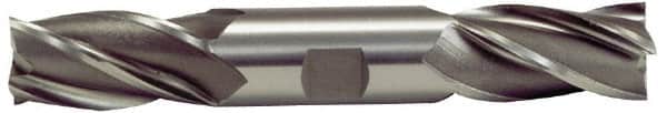 Hertel - 3/8", 3/4" LOC, 3/8" Shank Diam, 3-1/2" OAL, 4 Flute, Cobalt Square End Mill - Double End, Uncoated, Spiral Flute, 30° Helix, Right Hand Cut, Right Hand Flute - Americas Industrial Supply