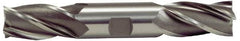 Hertel - 3/8", 3/4" LOC, 3/8" Shank Diam, 3-1/2" OAL, 4 Flute, Cobalt Square End Mill - Double End, Uncoated, Spiral Flute, 30° Helix, Right Hand Cut, Right Hand Flute - Americas Industrial Supply