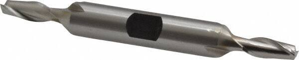 Hertel - 7/32", 1/2" LOC, 3/8" Shank Diam, 3-1/8" OAL, 2 Flute, Cobalt Square End Mill - Double End, Uncoated, Spiral Flute, 30° Helix, Centercutting, Right Hand Cut, Right Hand Flute - Americas Industrial Supply
