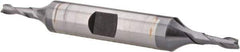 Hertel - 1/8", 3/8" LOC, 3/8" Shank Diam, 3-1/16" OAL, 2 Flute, High Speed Steel Square End Mill - Double End, TiCN Finish, Spiral Flute, 30° Helix, Centercutting, Right Hand Cut, Right Hand Flute - Americas Industrial Supply