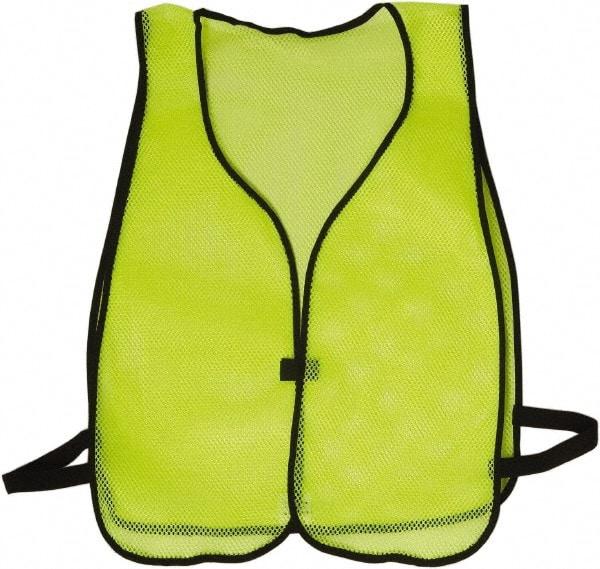 NMC - One Size Fits Most High Visibility Lime Mesh General Purpose Vest - Hook & Loop Closure, Polyester - Americas Industrial Supply