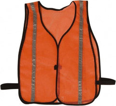 NMC - One Size Fits Most High Visibility Orange Mesh General Purpose Vest - Hook & Loop Closure, Polyester - Americas Industrial Supply