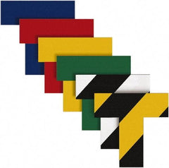 NMC - Black & White Striped Vinyl Die Cut Shape Angles - 2" Wide x 0.02" Thick, General Traffic - Americas Industrial Supply